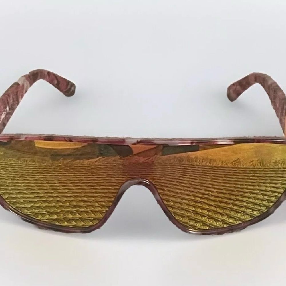 Golden Hour Sunglasses Tortoise Pink One Flat Top Shield Mirrored Shades NWT